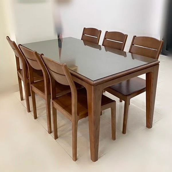 Mẫu bàn ăn gỗ cao cấp 6 ghế